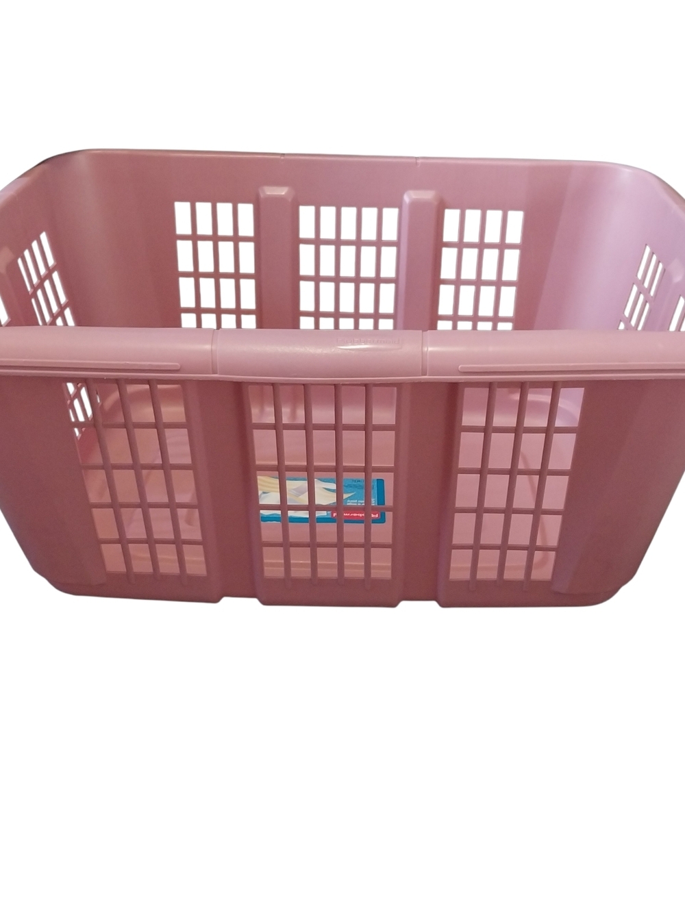 Vintage 1994 Retro Rubbermaid Laundry Basket 2854 Mauve Pink Hamper Rectangular - Picture 8 of 13